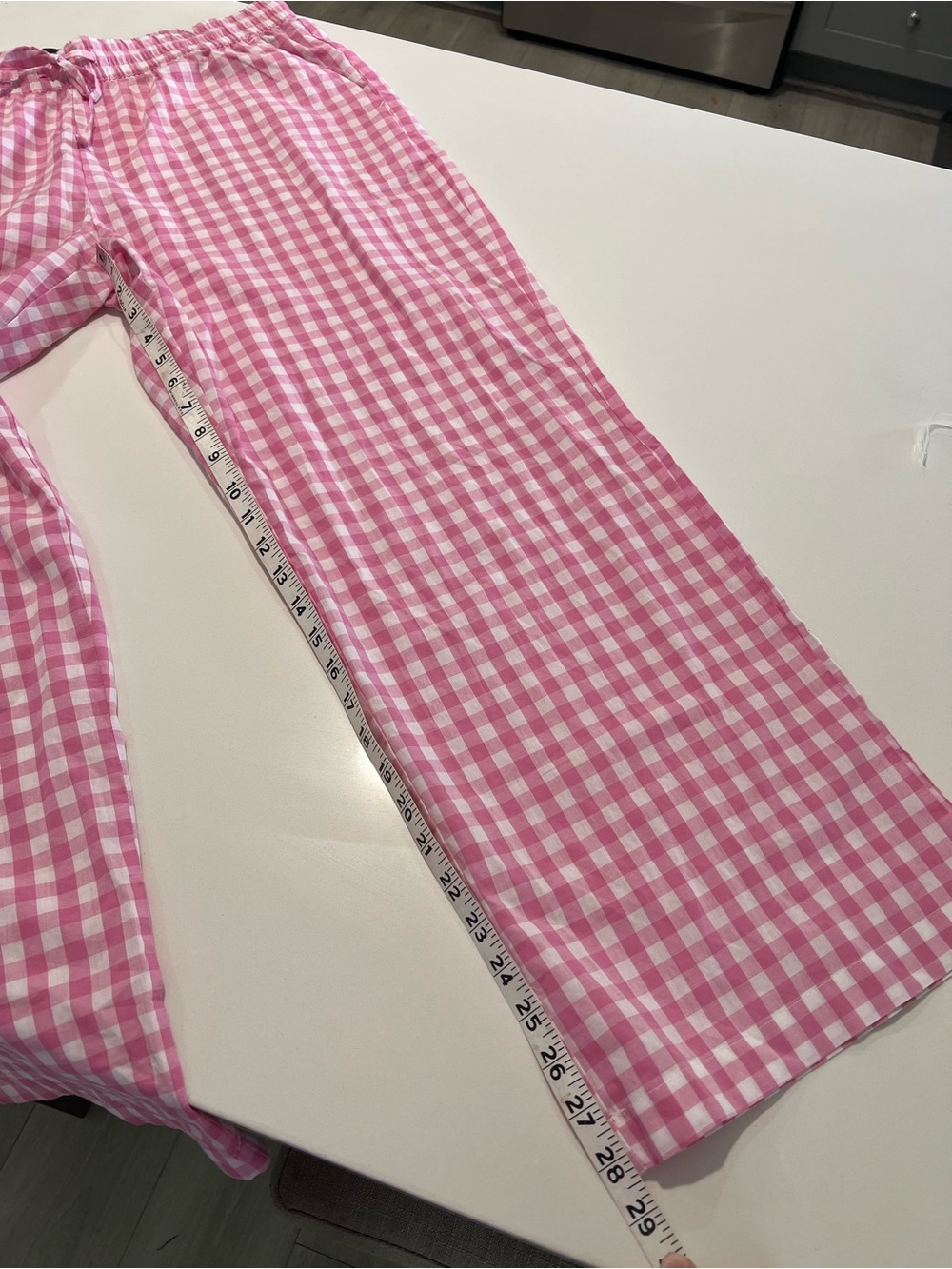 GAP • pink gingham pants 100% cotton size large - Picture 9 of 9